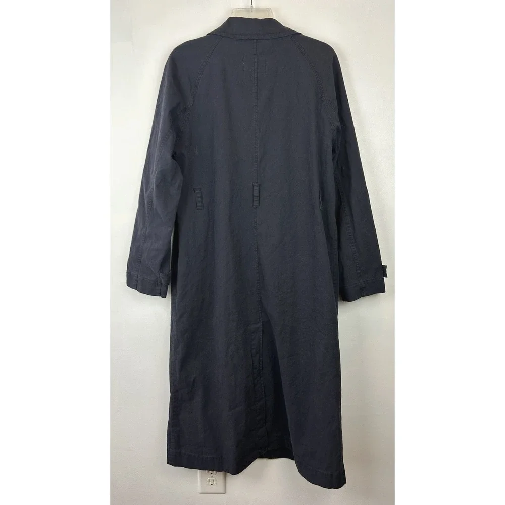 Universal Thread Trench Coat Womens Medium Navy Blue Jacket Duster